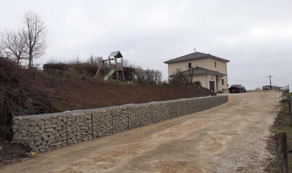 Soutènement de route - Rumilly - T.P.A.F GIET